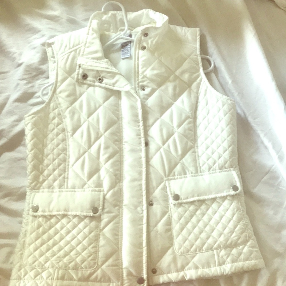 White dressy vest